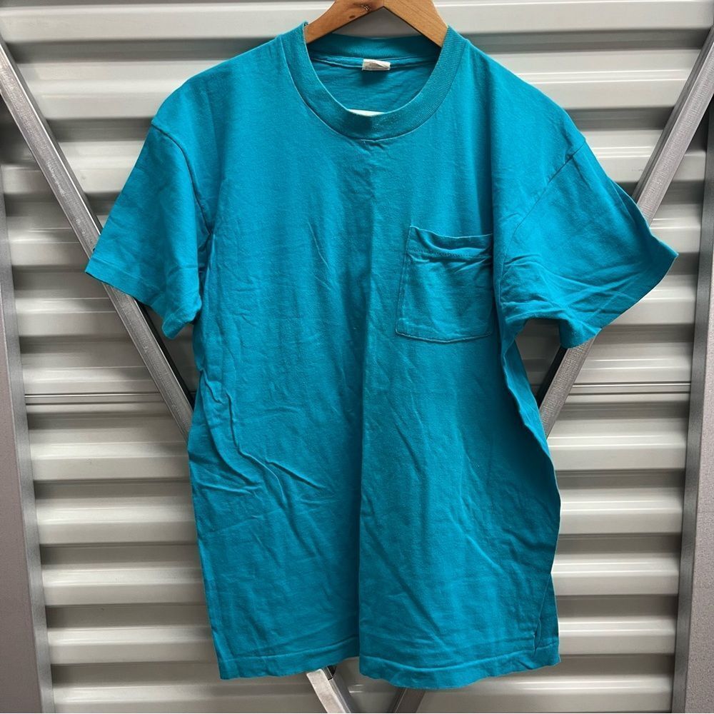 Vintage Single Stitch Pocket Tee on Fruit of The Loom Blank (XL) (Made In USA)